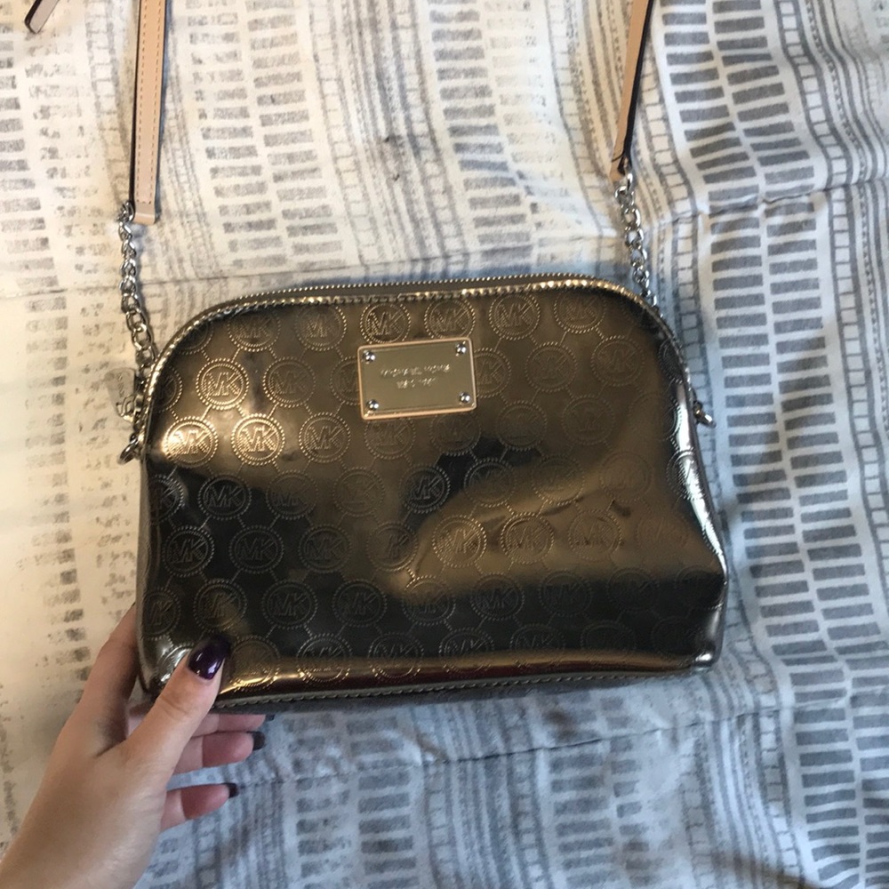 Michael Kors silver crossbody